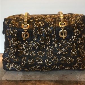 Thomas Wylde black leather and gold purse